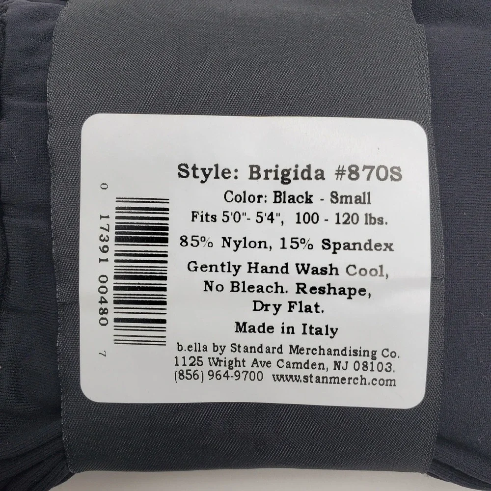 Black Footless Tights Small Microfiber Opaque B.ella Brigida Hosiery NWT Fall S